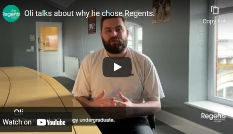 Oli Tomlinson - Why Choose Regents